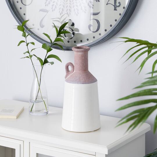 White Ceramic Farmhouse Vase